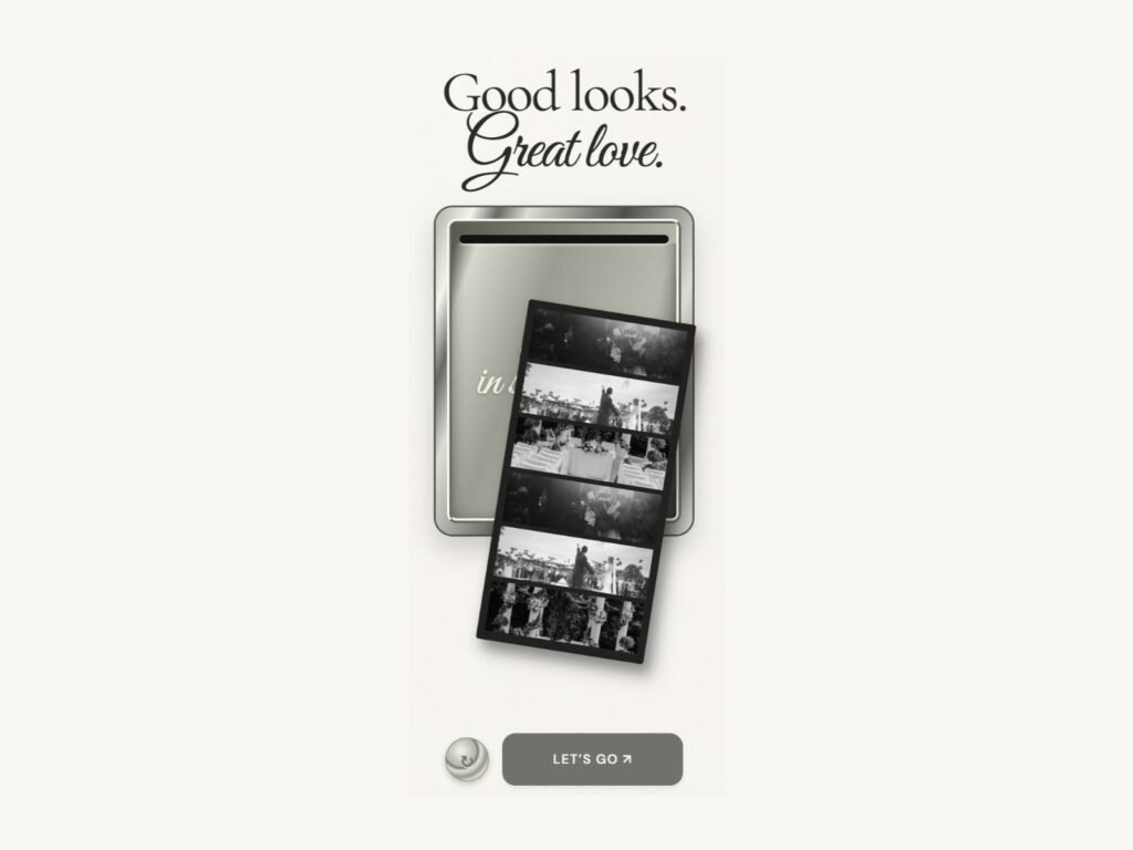Love Booth – vestuvių kvietimo dizainas
