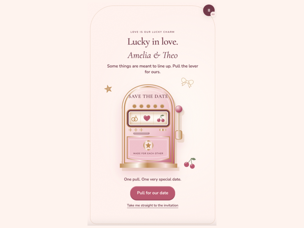 Lucky in Love - wedding invitation preview
