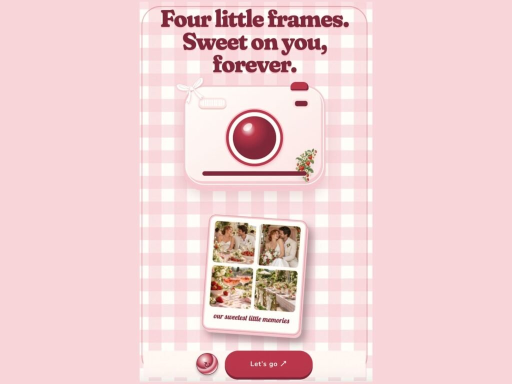 The Strawberry Kiss - wedding invitation preview